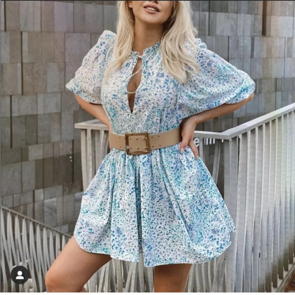 ✨NWT Zara Floral Print Poplin Babydoll Dress✨